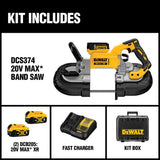 20-Volt MAX XR Lithium-Ion Cordless Brushless Deep Cut Band Saw Kit with (2) Batteries 5Ah, Charger and Case - Super Arbor