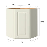 allen + roth Pattingham 24-in W x 30-in H x 12-in D Harbor Diagonal Corner Wall Fully Assembled Cabinet (Raised Panel Square Style)
