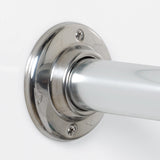 Project Source 60-in Stainless Steel Fixed Single Straight Shower Curtain Rod, 1-in Dia