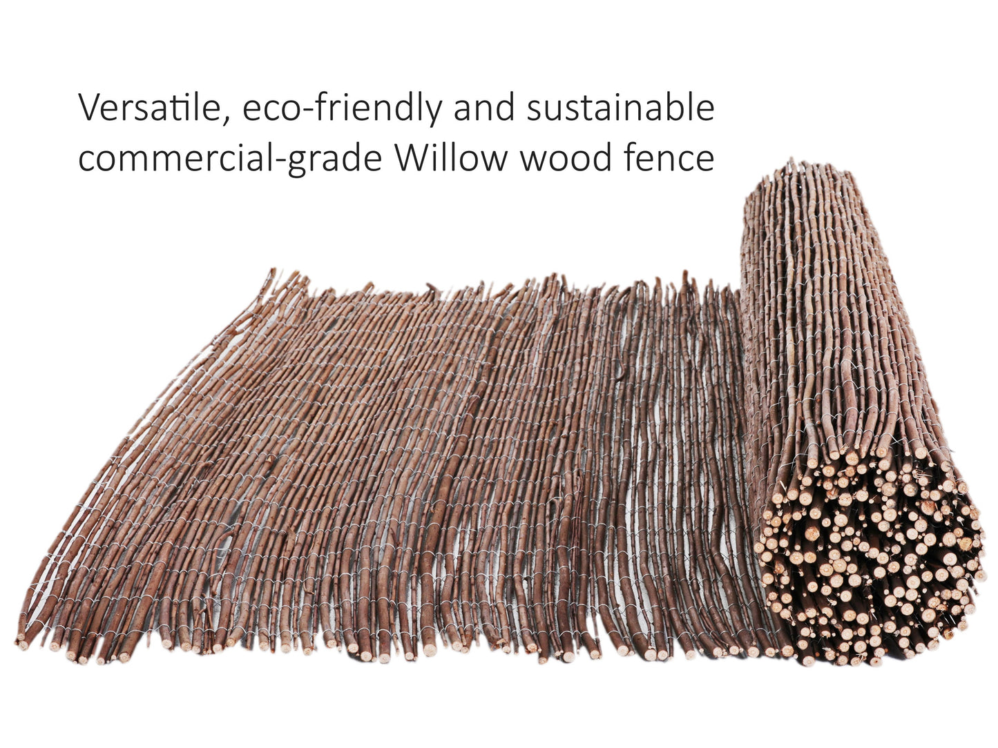 Backyard X-Scapes 16-ft x 6-ft 0.75-Gauge Brown Wood Bamboo Fencing Rolled Fencing