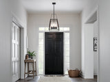 Kichler Ellamae 4-Light Weathered Zinc Industrial Square Medium Hanging Pendant Light
