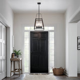 Kichler Ellamae 4-Light Weathered Zinc Industrial Square Medium Hanging Pendant Light