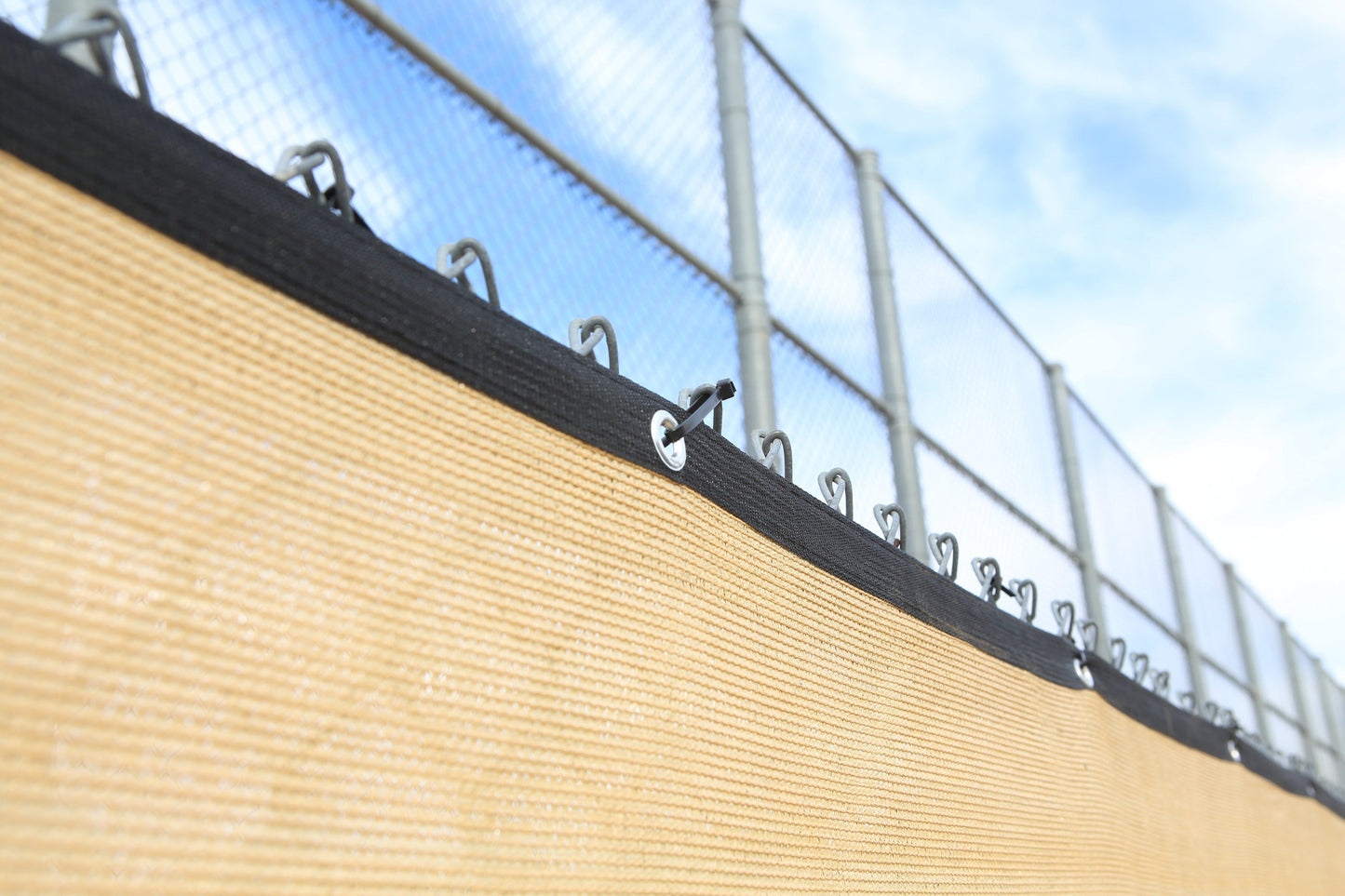 NCSNA 8-ft H x 50-ft W Beige Tan Hdpe Chain Link Fence Screen