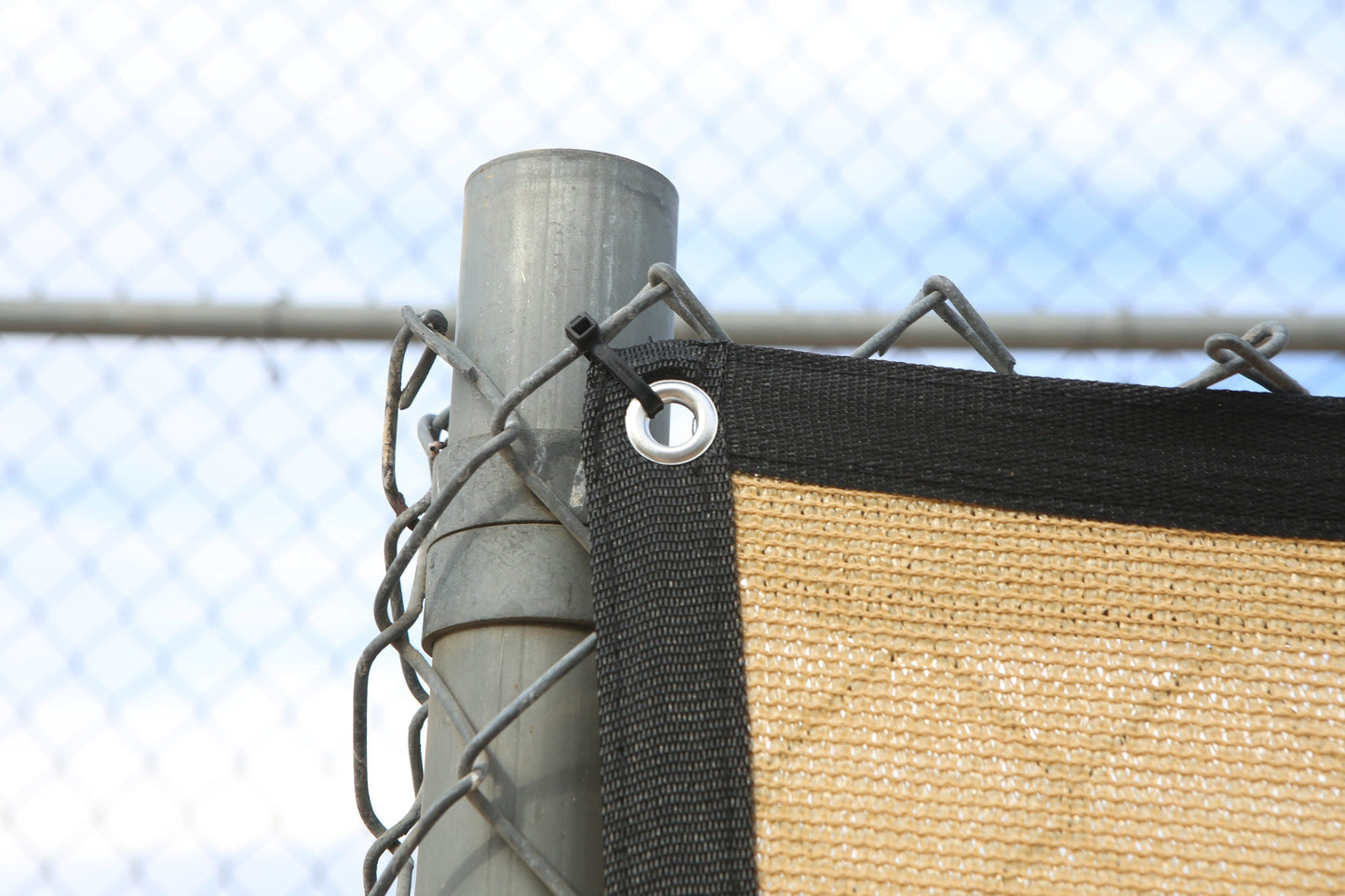 NCSNA 8-ft H x 50-ft W Beige Tan Hdpe Chain Link Fence Screen