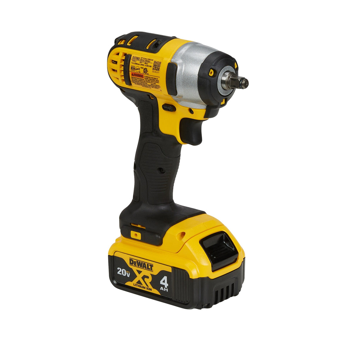 DEWALT XR 20-Volt Max Variable Speed 3/8-in Square Drive Cordless Impact Wrench Kit (2 Batteries Included)