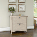 Bush Furniture Salinas Antique White 2-Drawer 31.73-in File Cabinet