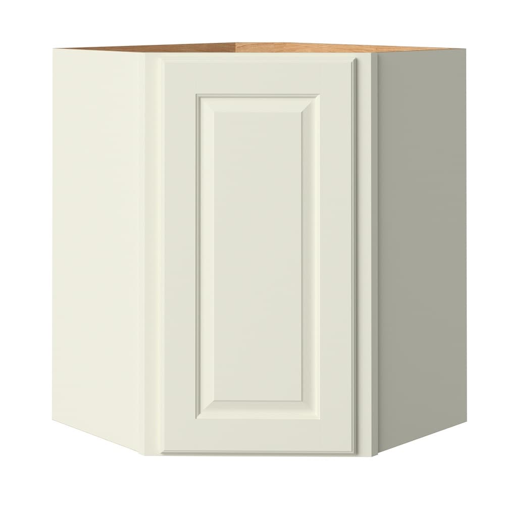 allen + roth Pattingham 24-in W x 36.125-in H x 20-in D Harbor Diagonal Corner Wall Fully Assembled Cabinet (Raised Panel Square Style)