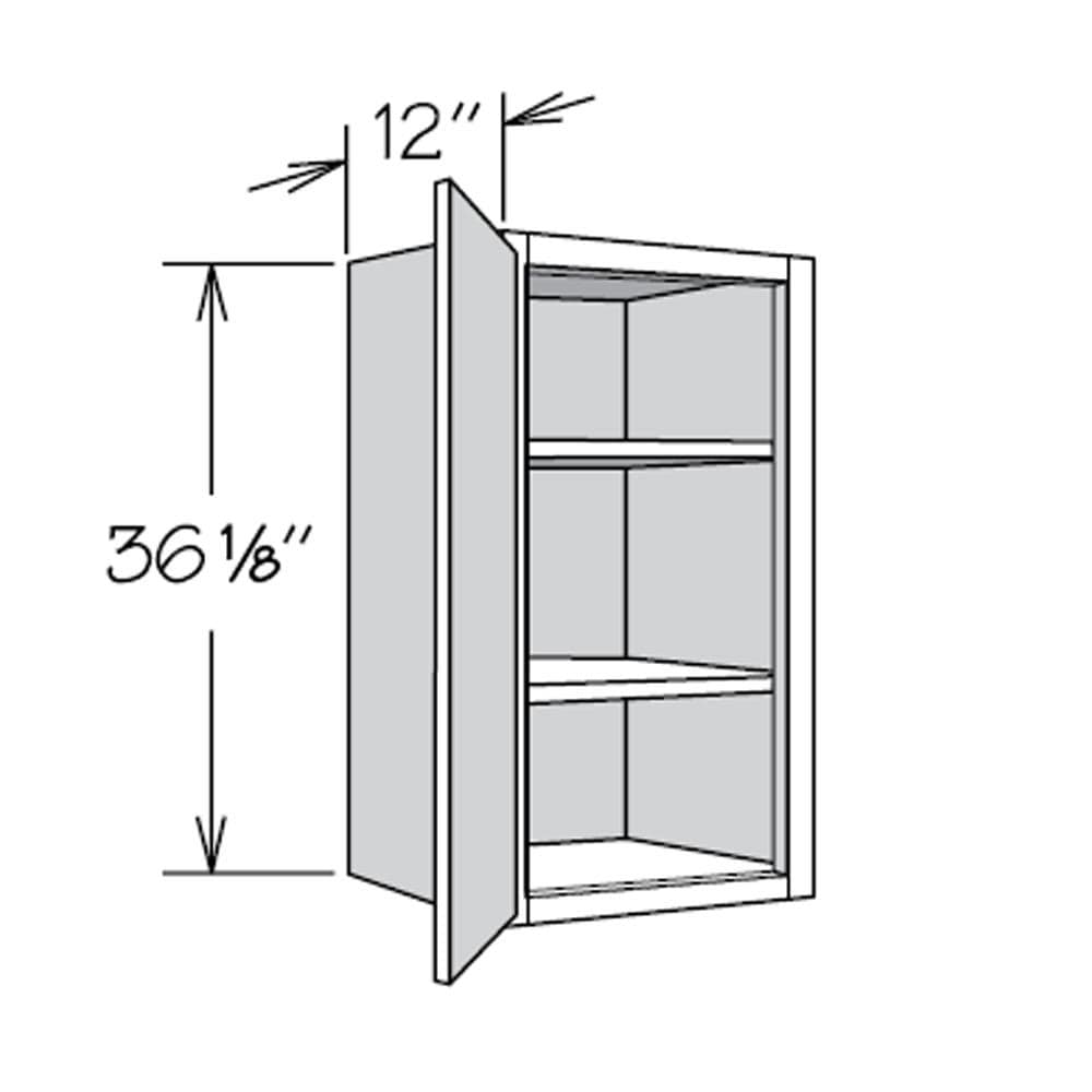 allen + roth Pattingham 18-in W x 36.125-in H x 12-in D Harbor Wall Fully Assembled Cabinet (Raised Panel Square Door Style)