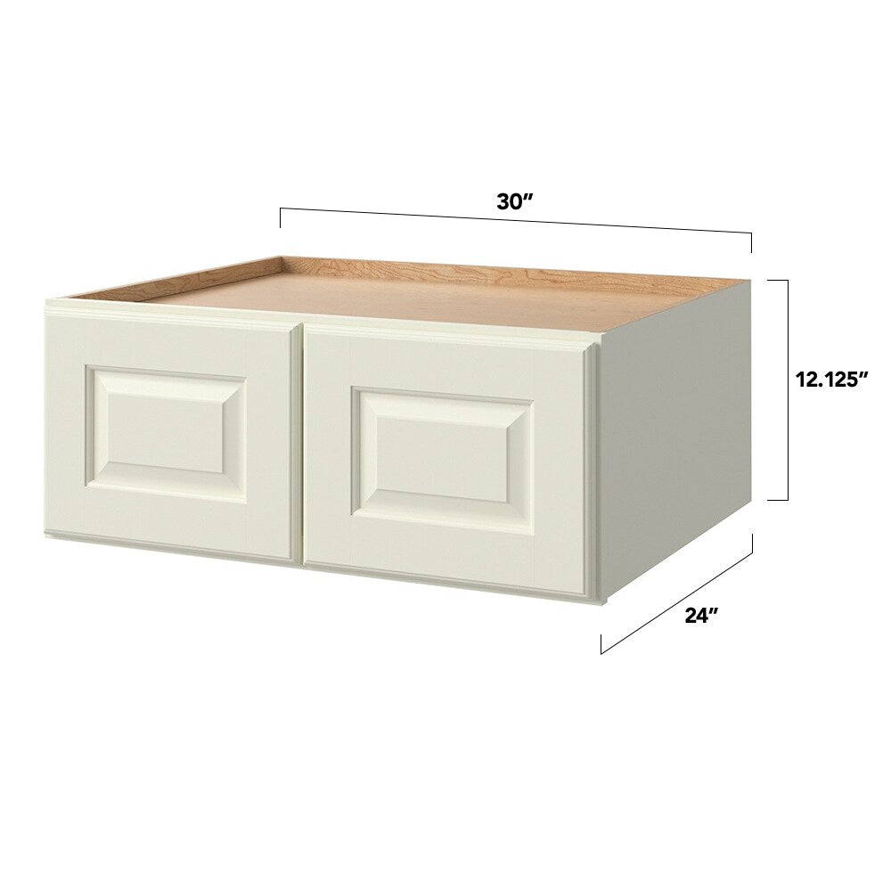 allen + roth Pattingham 30-in W x 12.125-in H x 24-in D Harbor Wall Fully Assembled Cabinet (Raised Panel Square Door Style)