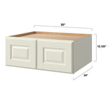 allen + roth Pattingham 30-in W x 12.125-in H x 24-in D Harbor Wall Fully Assembled Cabinet (Raised Panel Square Door Style)