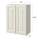 allen + roth Pattingham 24-in W x 30.125-in H x 12-in D Harbor Wall Fully Assembled Cabinet (Raised Panel Square Door Style)
