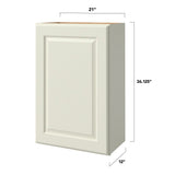 allen + roth Pattingham 21-in W x 36.125-in H x 12-in D Harbor Wall Fully Assembled Cabinet (Raised Panel Square Door Style)