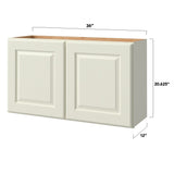 allen + roth Pattingham 36-in W x 20.625-in H x 12-in D Harbor Wall Fully Assembled Cabinet (Raised Panel Square Door Style)