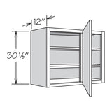 allen + roth Aveley 27-in W x 30.125-in H x 12-in D Linen Blind Corner Wall Fully Assembled Cabinet (Flat Panel Shaker Style)