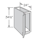 allen + roth Port 9-in W x 34.5-in H x 24-in D Navy Base Fully Assembled Cabinet (Flat Panel Shaker Door Style)