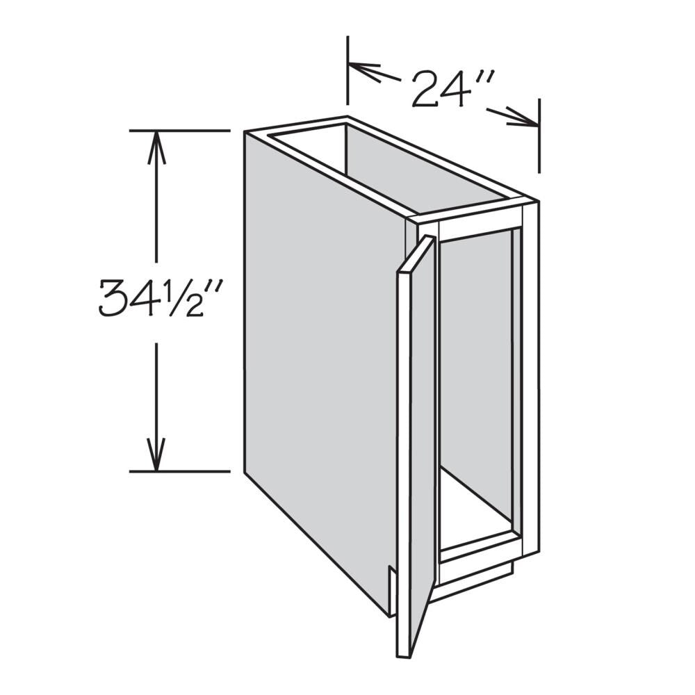 allen + roth Aveley 9-in W x 34.5-in H x 24-in D Linen Base Fully Assembled Cabinet (Flat Panel Shaker Door Style)