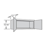 allen + roth McKeller 30-in W x 15.125-in H x 12-in D Linen Wall Fully Assembled Cabinet (Flat Panel Mitered Door Style)