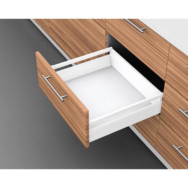 12 in. White Soft Close Full Extension Double Wall Lower Drawer Set (1-Pair) - Super Arbor