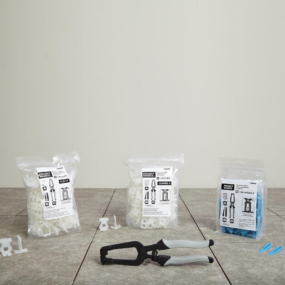 Project Source 100-Pack 2.36-in W x 0.51-in L Plastic Tile Spacer and Leveling Clips