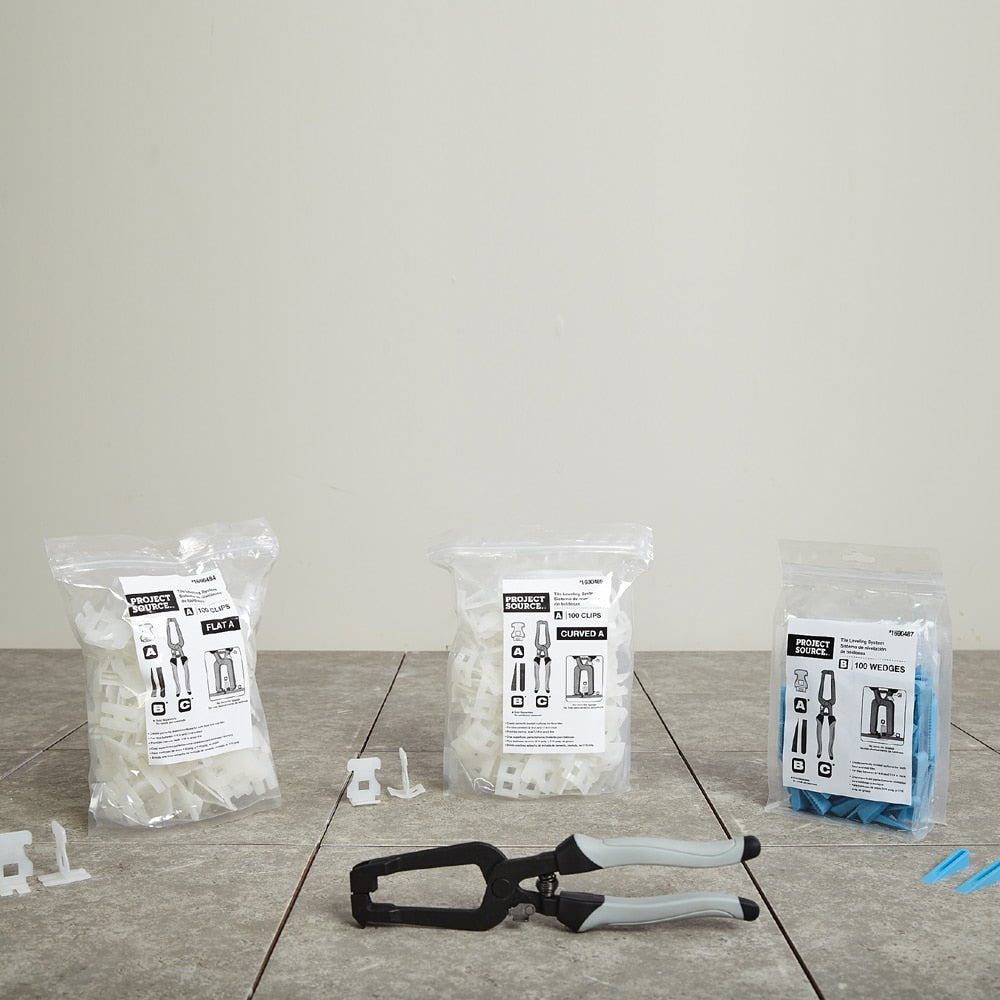 Project Source 100-Pack 1.25-in W x 1.6-in L 1/16-in Plastic Tile Leveling Spacers (Clips)