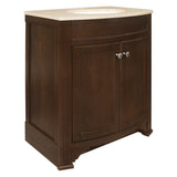 Style Selections Delyse 30-in Auburn Single Sink Bathroom Vanity with Cappuccino Solid Surface Top