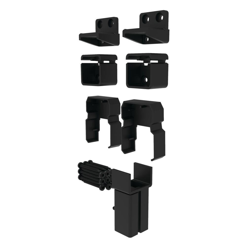 Freedom 6.438-in x 3.313-in VersaRail Matte Black Aluminum Line Connector