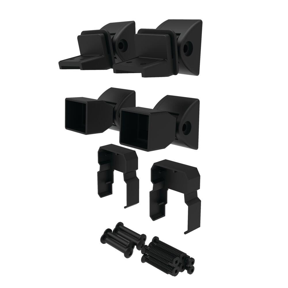 Freedom 6.438-in x 3.313-in VersaRail Matte Black Aluminum Stair Connector