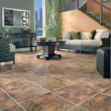 Congoleum DuraStone Sierra Slate Terra Slate Vinyl Tile Sample, 4-mil Wear Layer