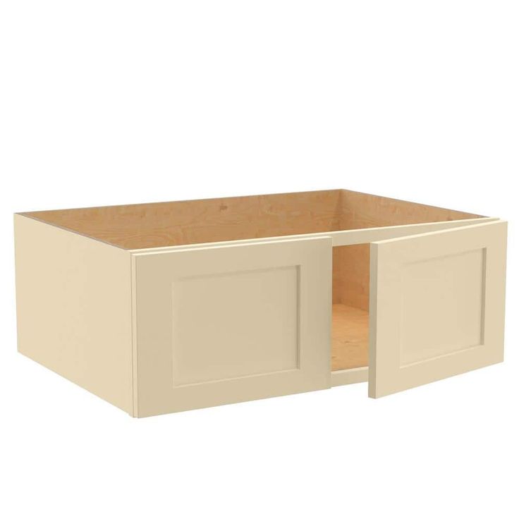 Home Decorators Collection Newport 33 in. W x 24 in. D x 12 in. H Assembled Plywood Wall Bridge Kitchen Cabinet in Blended Cream with Soft Close