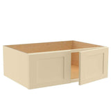 Home Decorators Collection Newport 33 in. W x 24 in. D x 12 in. H Assembled Plywood Wall Bridge Kitchen Cabinet in Blended Cream with Soft Close