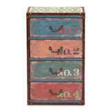Baxton Studio Amandine Multicolor 4-Drawer Accent Chest