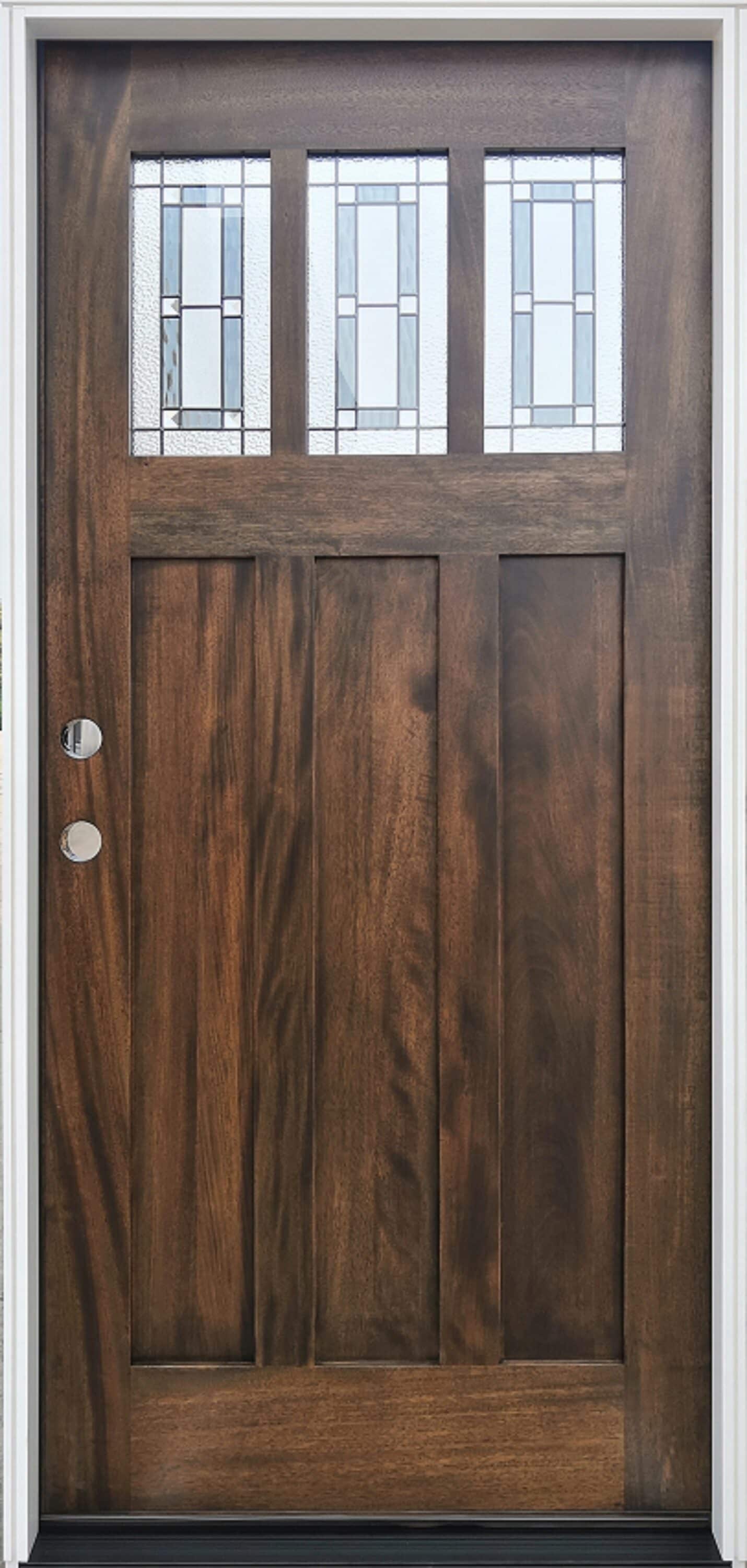 Creative Entryways Craftsman 36-in x 80-in Espresso Stained Prehung Front Door