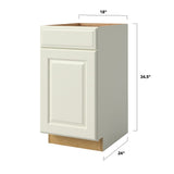 allen + roth Pattingham 18-in W x 34.5-in H x 24-in D Harbor 1-Drawer Pull-out Wastebasket Base Fully Assembled Cabinet (Raised Panel Square Style)