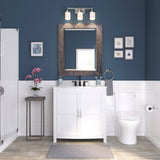 Progress Lighting Alexa 3-Light Brushed Nickel Transitional Vanity Light, 22-in