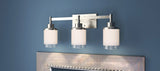 Progress Lighting Alexa 3-Light Brushed Nickel Transitional Vanity Light, 22-in