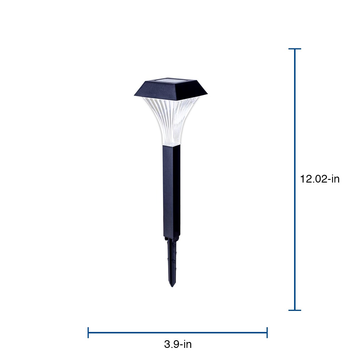 Portfolio 5X Brighter 6-Lumen Black Solar Integrated LED Path Light, 3500K