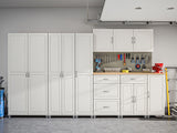 Ameriwood Home Kendall 15.68-in W x 74.31-in H x 15.37-in D Freestanding Composite Wood Garage Cabinet in White