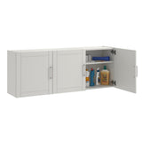 Ameriwood Home Callahan 54-in W x 20.31-in H x 12.44-in D Wall-mounted Composite Wood Garage Cabinet in White