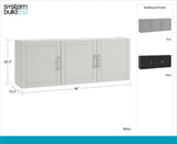 Ameriwood Home Callahan 54-in W x 20.31-in H x 12.44-in D Wall-mounted Composite Wood Garage Cabinet in White