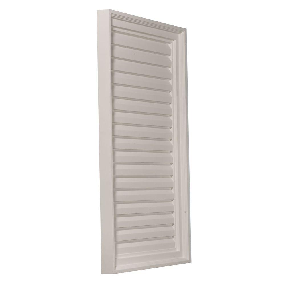 24 in. x 36 in. Rectangular Primed PolyUrethane Paintable Gable Louver Vent - Super Arbor
