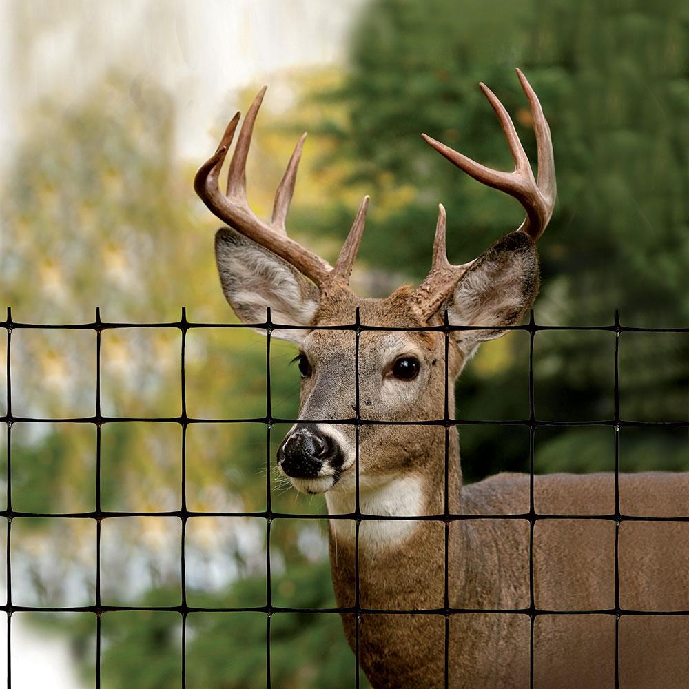 Tenax Black Extruded Mesh Rolled Fencing 7.5 x 100 Feet for Deer Control