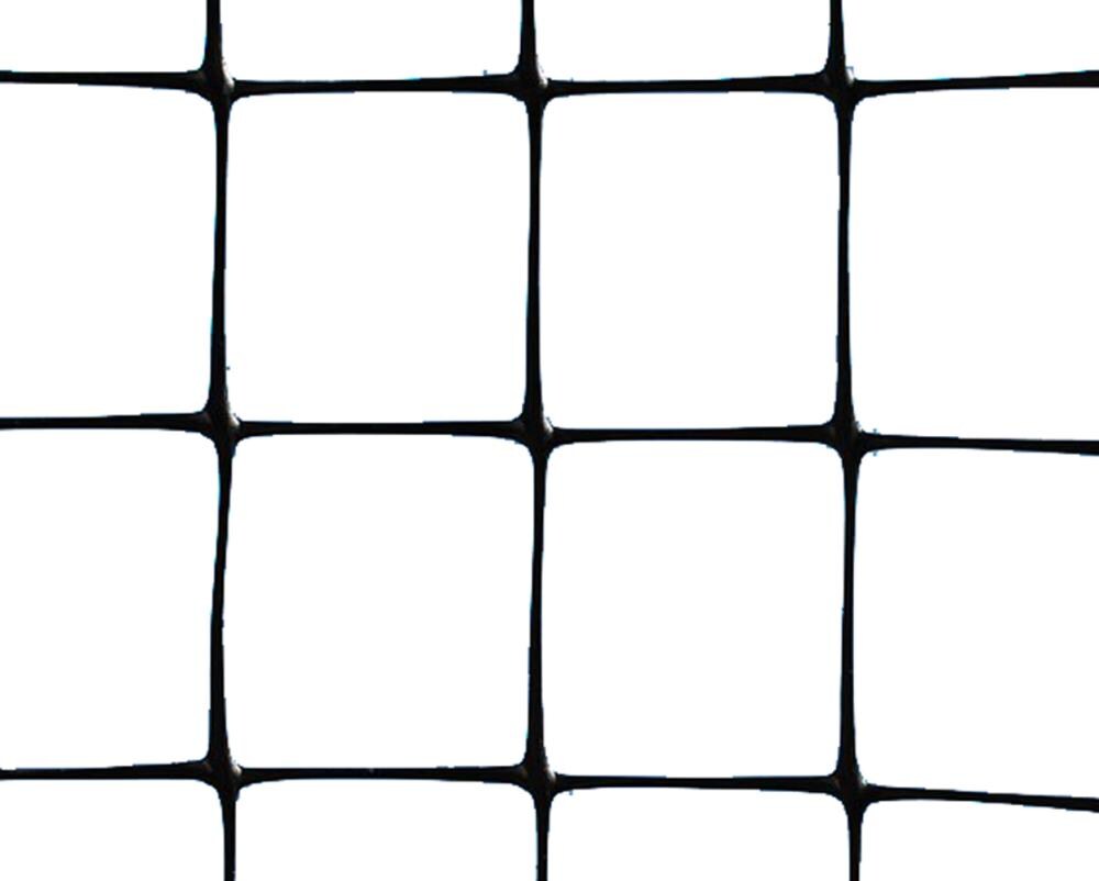 Tenax 200-ft x 5-ft Black Plastic Extruded Mesh Rolled Fencing with Mesh Size 2-in x 2-in