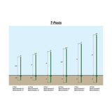 Everbilt 1-3/4 in. x 3-1/2 in. x 8 ft. Green Steel Fence T-Post with Anchor Plate