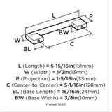 Amerock Versa (96mm) Center to Center Cylindrical Bar Drawer Pull