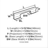 Amerock Status (128mm) Center to Center Rectangular Bar Drawer Pull
