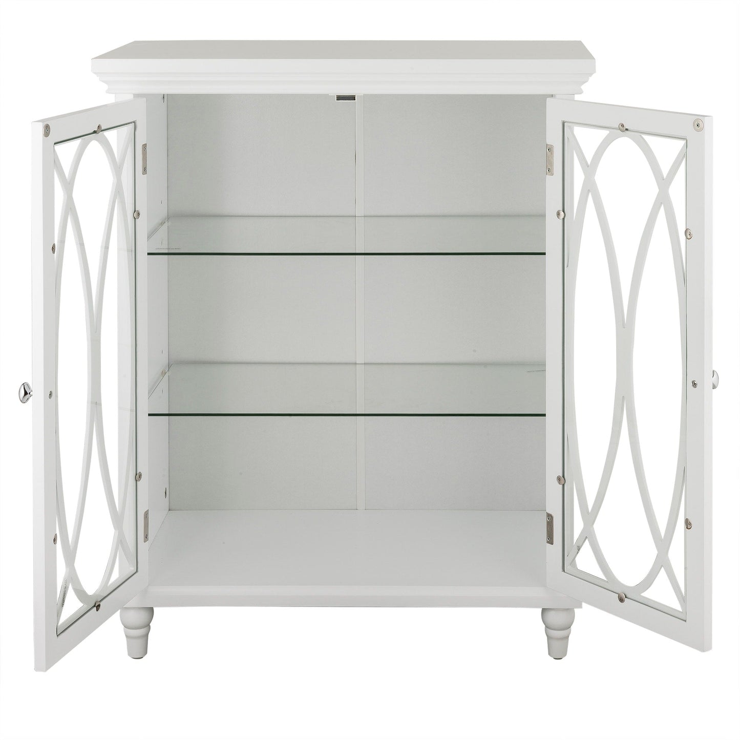 Teamson Home Florence 26-in x 32-in x 12.5-in White Freestanding Linen Cabinet