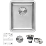 15 in. Single Bowl Undermount Stainless Steel Bar Prep Kitchen Sink