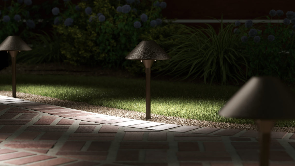 Kichler 3-Watt Olde Bronze Low Voltage Hardwired LED Path Light, 200 Lumens, 3000K