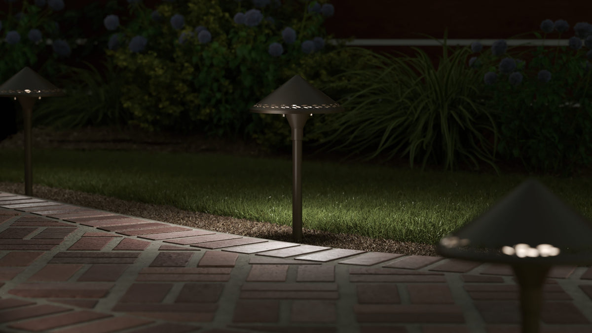 Kichler 3-Watt Olde Bronze Low Voltage Hardwired LED Path Light, 200 Lumens, 3000K, 20-in H x 8-in W