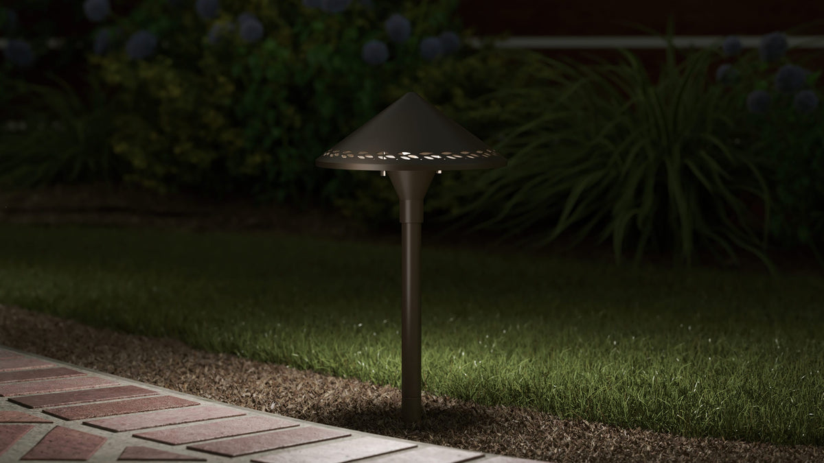 Kichler 3-Watt Olde Bronze Low Voltage Hardwired LED Path Light, 200 Lumens, 3000K, 20-in H x 8-in W